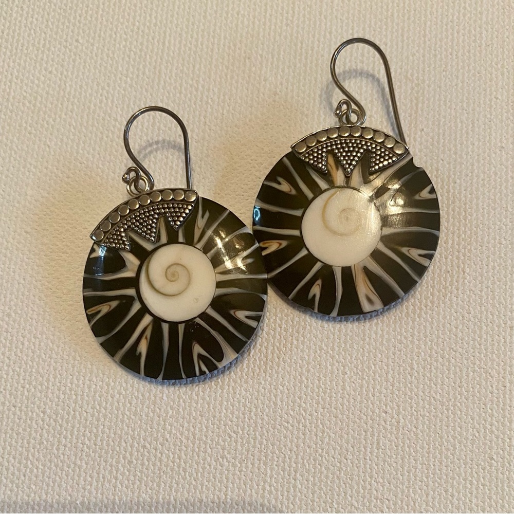 Silver Shell earrings